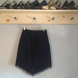 Purple skirt with beaded hem